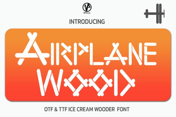 Airplane Wood Font