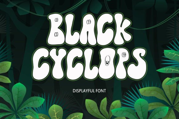 Black Cyclops Font for Creative Makers