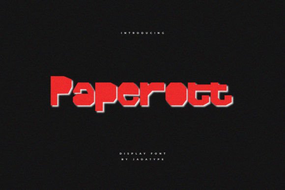 Paperott: A Display Font with Paper-Cut Charm