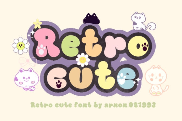 Retro Cute Font for Creative Design