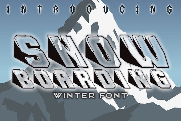 Snowboarding Font for Bold Design