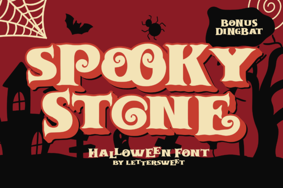 Spooky Stone Font for Creative Projects