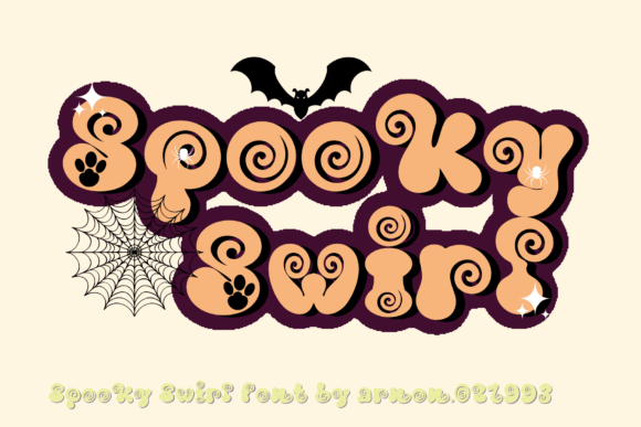 Spooky Swirl Font for Halloween Web Design